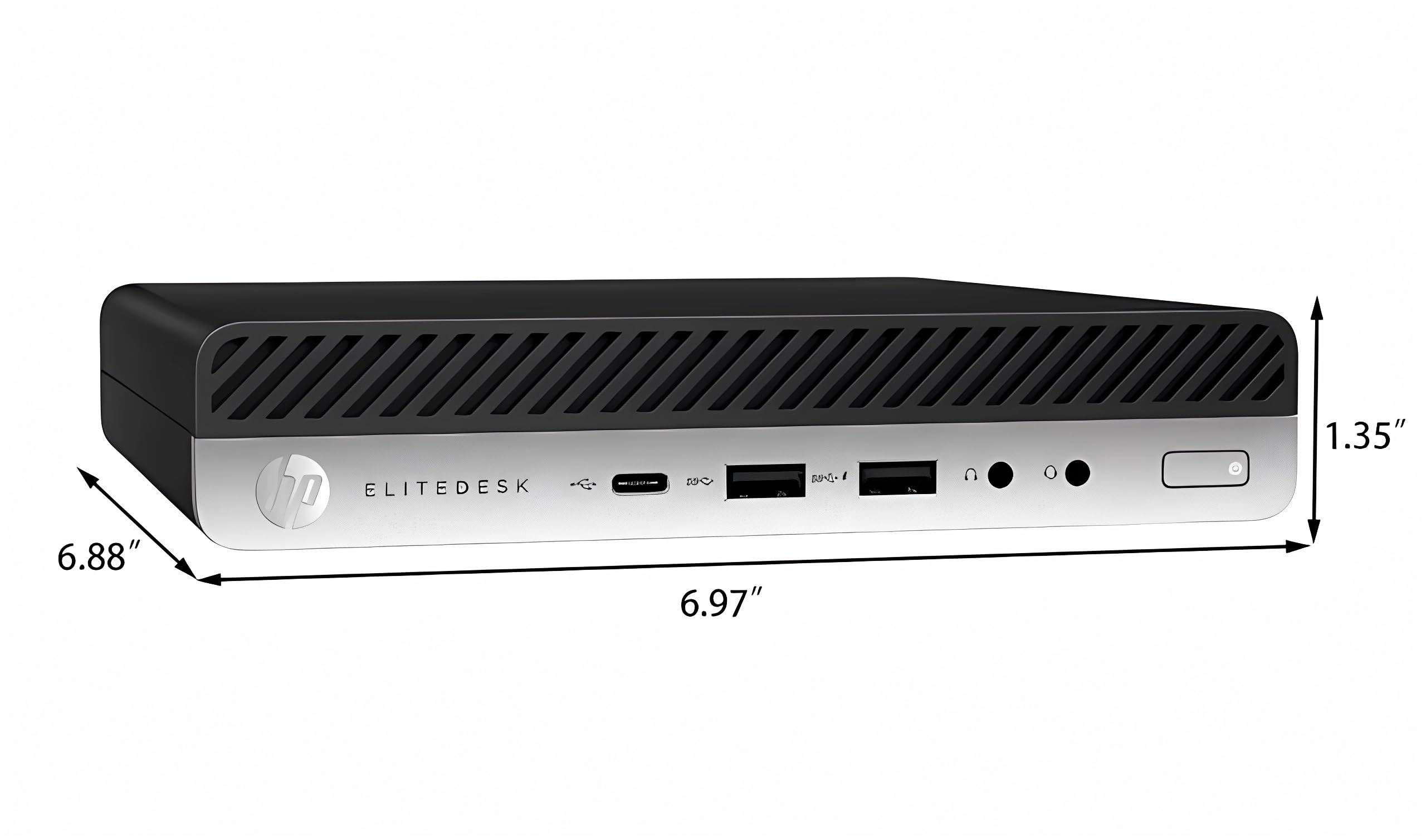HP EliteDesk 800 G3 Mini PC - Intel Core i5-6500T Quad-Core Processor, 16GB DDR4 RAM, 256GB SSD, Windows 10 Pro (Renewed) - Compact Business Desktop with Keyboard & Mouse, VGA/DP Ports - Perfect for Home Office, Remote Work & Small Business