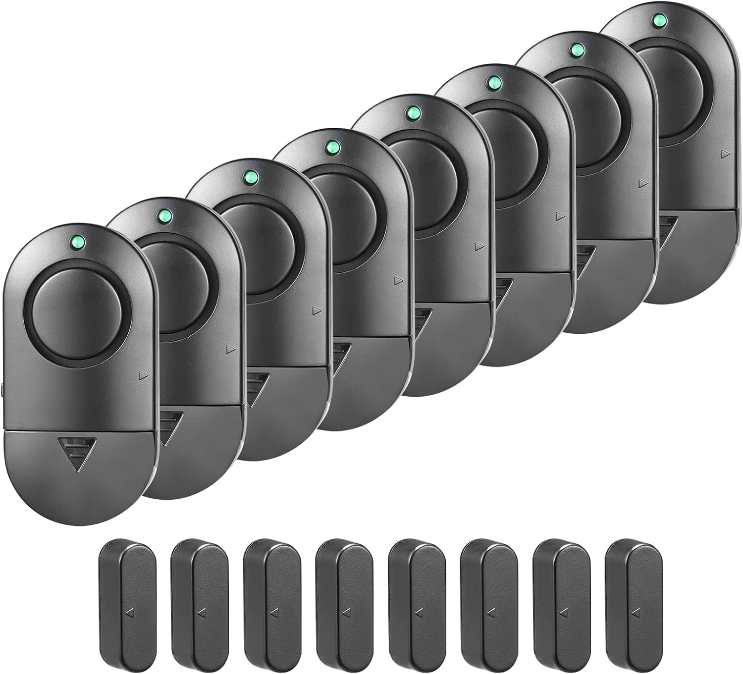 6-Pack Black Window & Door Alarm - Home Security Alarm for Kids, House, Office | Wireless DIY Burglar Alert for Windows, Doors, Apartments & Dorm Rooms