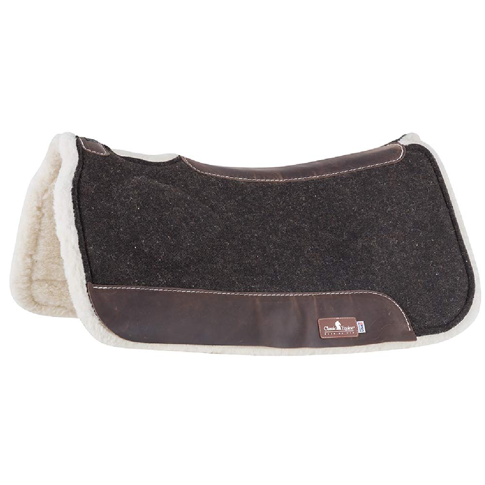 Classic Rope Company BioFit Fleece Bottom Saddle Pad - Comfortable & Breathable Horse Riding Saddle Pad for Equestrian Training, Dressage & Trail Riding - Perfect for English & Western Riding Styles