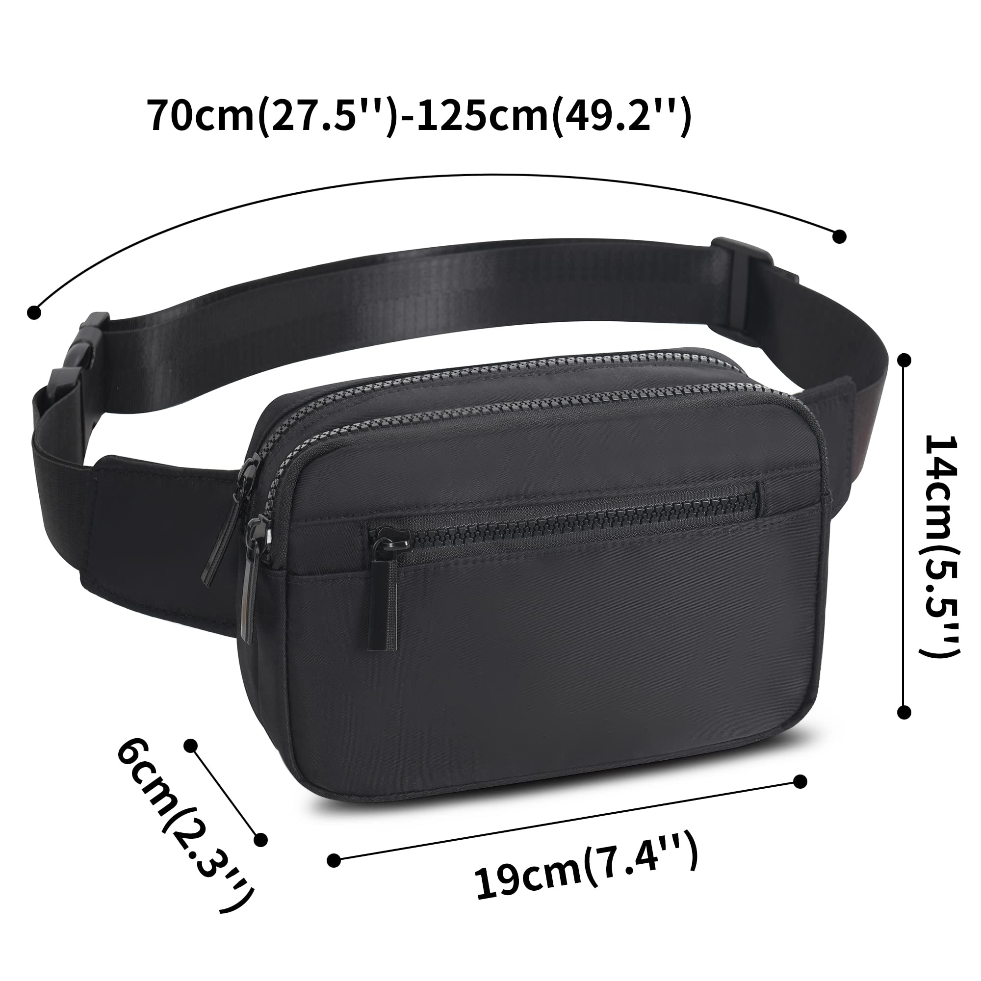 Stylish Unisex Fanny Pack - Adjustable Waist Bag for Running, Hiking & Travel - Perfect for Outdoor Adventures & Everyday Use