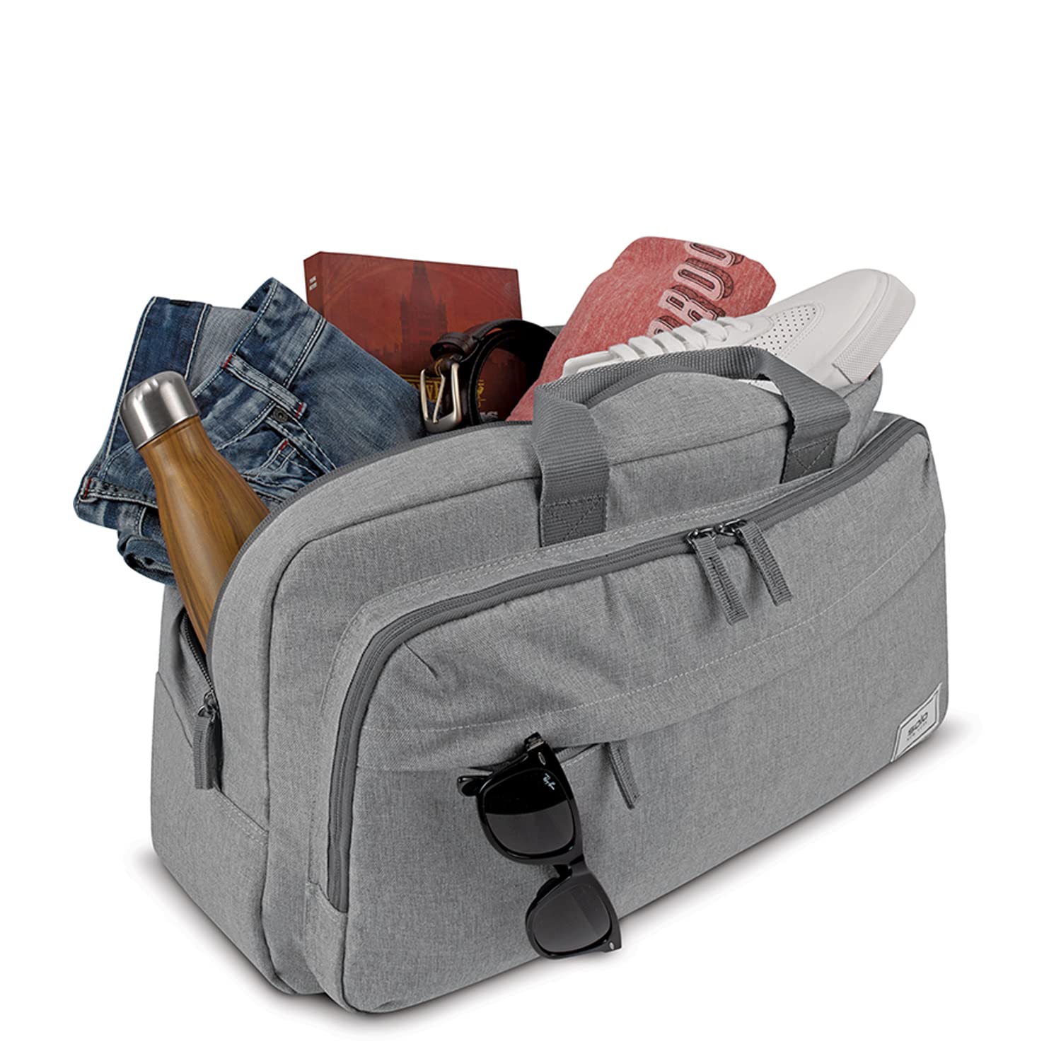 Solo New York Re:move Recycled Duffel Bag - Eco-Friendly Travel & Gym Bag, Grey, One Size - Perfect for Workouts, Travel & Daily Commute