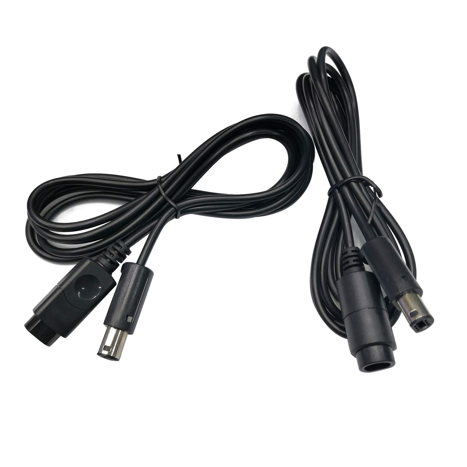 2-Pack 1.8m GameCube Controller Extension Cables - Compatible with Nintendo GameCube Controllers - Perfect for Gaming Setups, Multiplayer Sessions & Console Modding