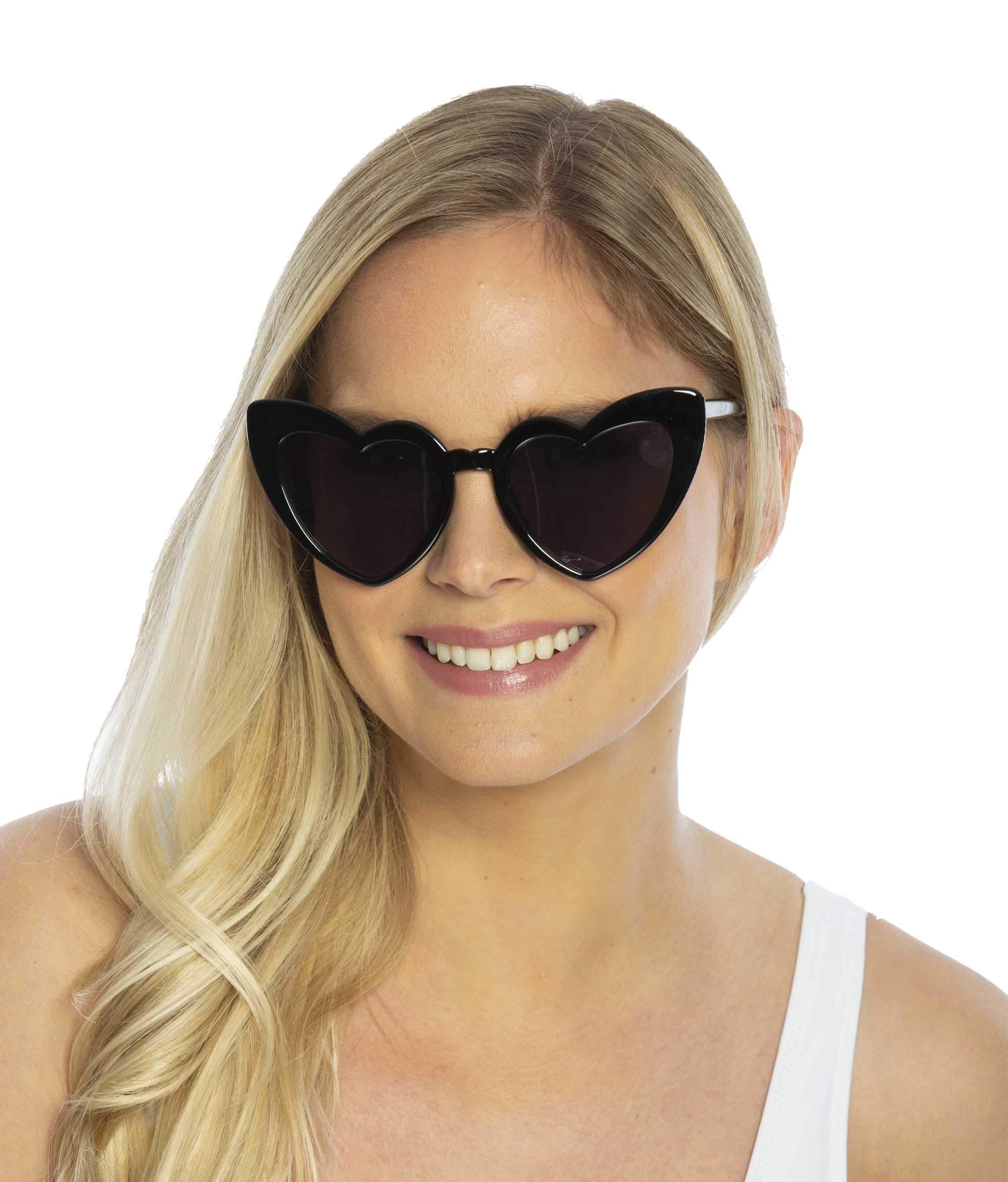 Trendy Heart-Shaped Cat Eye Sunglasses for Women - Stylish Love Design UV Protection - Perfect for Valentine's Day, Beach, and Summer Fashion Accessories