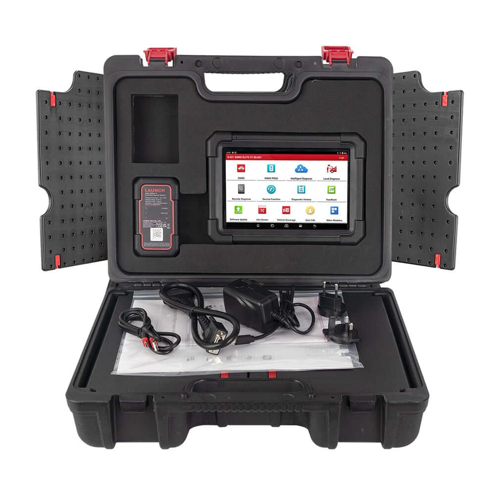 LAUNCH X431 IMMO Elite Key Programmer - All System Diagnostic Tool with 40+ Reset Services, CANFD & DOIP Support | Car Key Programming & ECU Reset for Auto Repair Shops & Mechanics