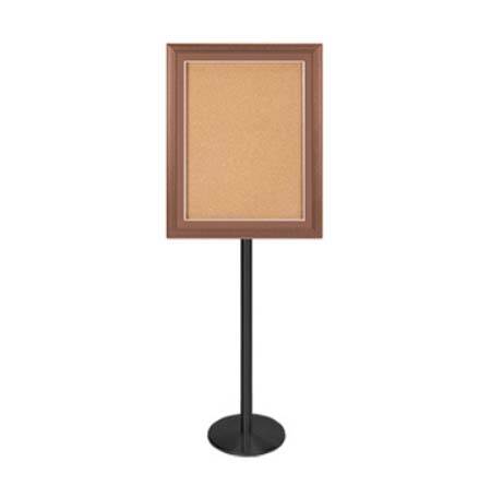 Premium Wooden Bulletin Board with Swing Stand - Single Sided Display Case for Office, Classroom, or Home Decor - Perfect for Notes, Photos, and Announcements