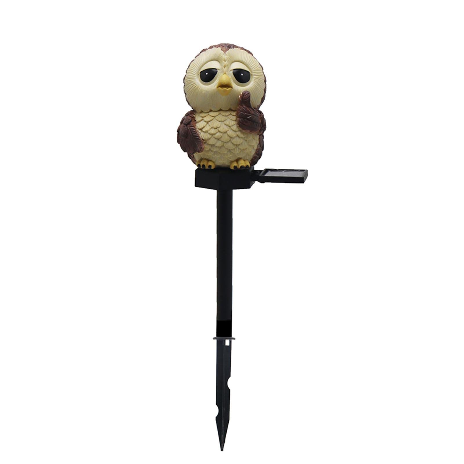 AIEND Owl Solar LED Lights - Waterproof Resin Garden Decor with Stake for Outdoor Yard, Pathway, Patio, Lawn | Perfect for Christmas, Fall, Walkway & Garden Decoration