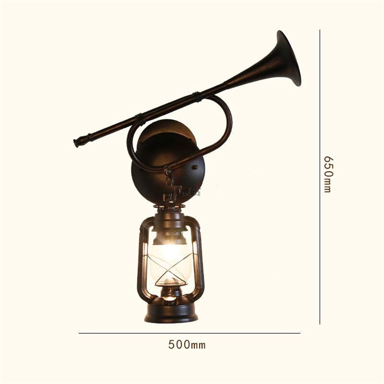 Modern Iron Wall Mount LED Lamp with Glass Shade - Horn Shape Design for Living Room, Kitchen, Bathroom & Bedroom - Perfect for Reading, Corridor Lighting & Home Decoration (E26 Socket)