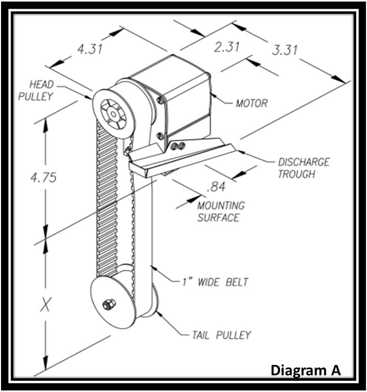 Economini Oil Skimmer Replacement Belt - 8 Inch Long Base to Bottom - Perfect for Commercial Kitchens, Restaurants, and Food Processing Plants
