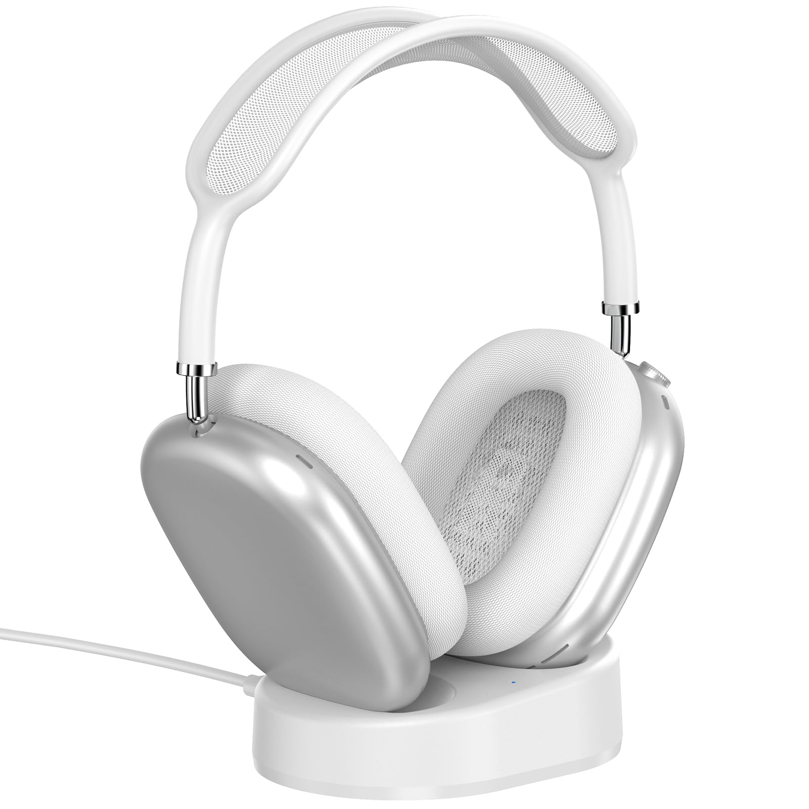 Premium Magnetic Charging Stand for AirPods Max - Portable Desktop Headphone Holder with Charging Base | Perfect for Home, Office & Travel (White)