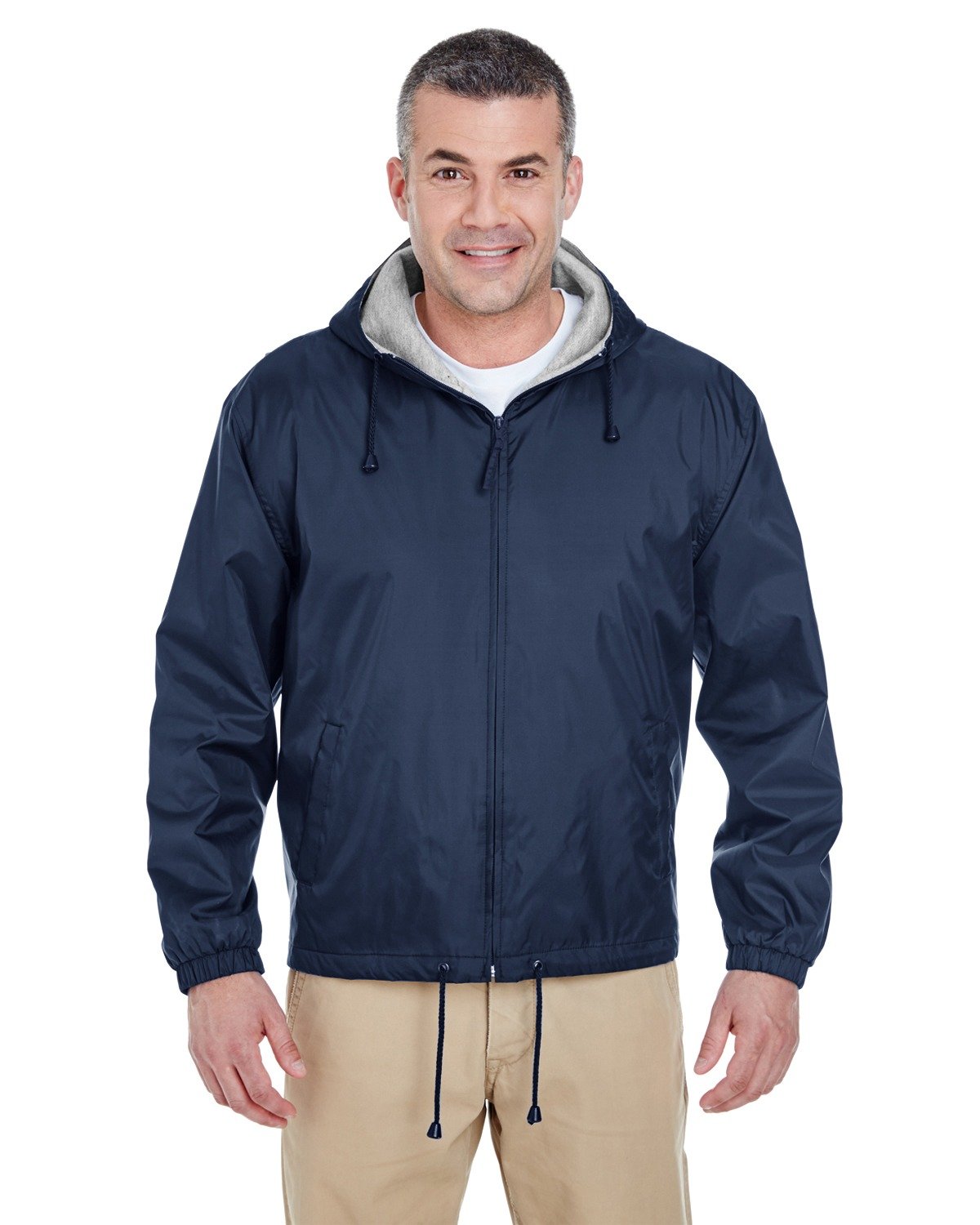 UltraClub Fleece-Lined Hooded Jacket for Men & Women - Warm Winter Coat with Zipper Pockets (Style 8915) - Perfect for Outdoor Activities, Hiking, and Casual Wear