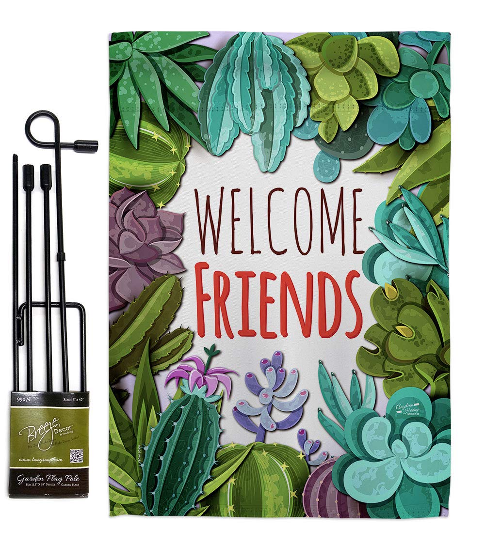 Floral Welcome Garden Flag Set - Spring Flowers for Yard Decor