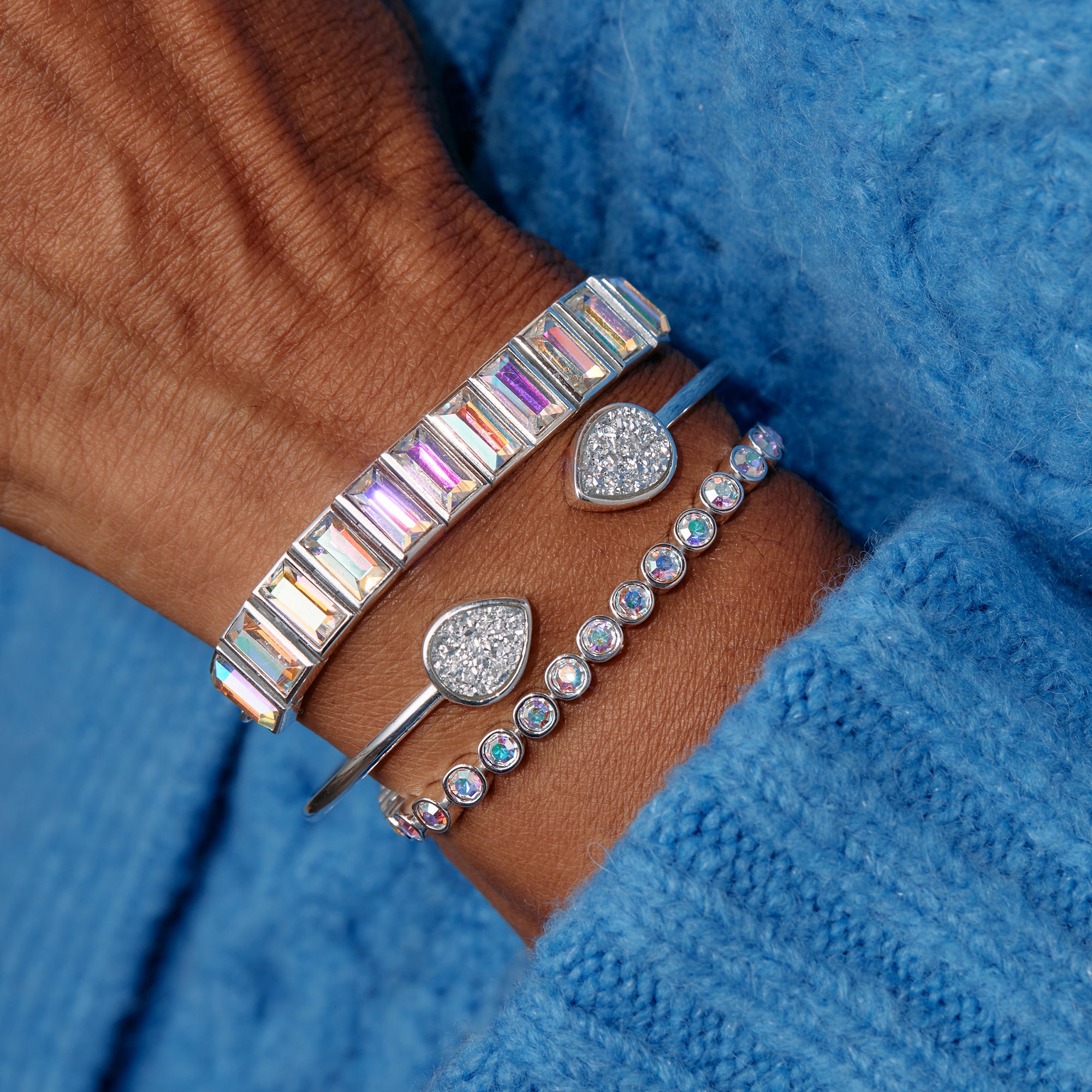 Elegant Baguette Crystal Tennis Bracelet for Women - Perfect for Weddings, Parties & Special Occasions