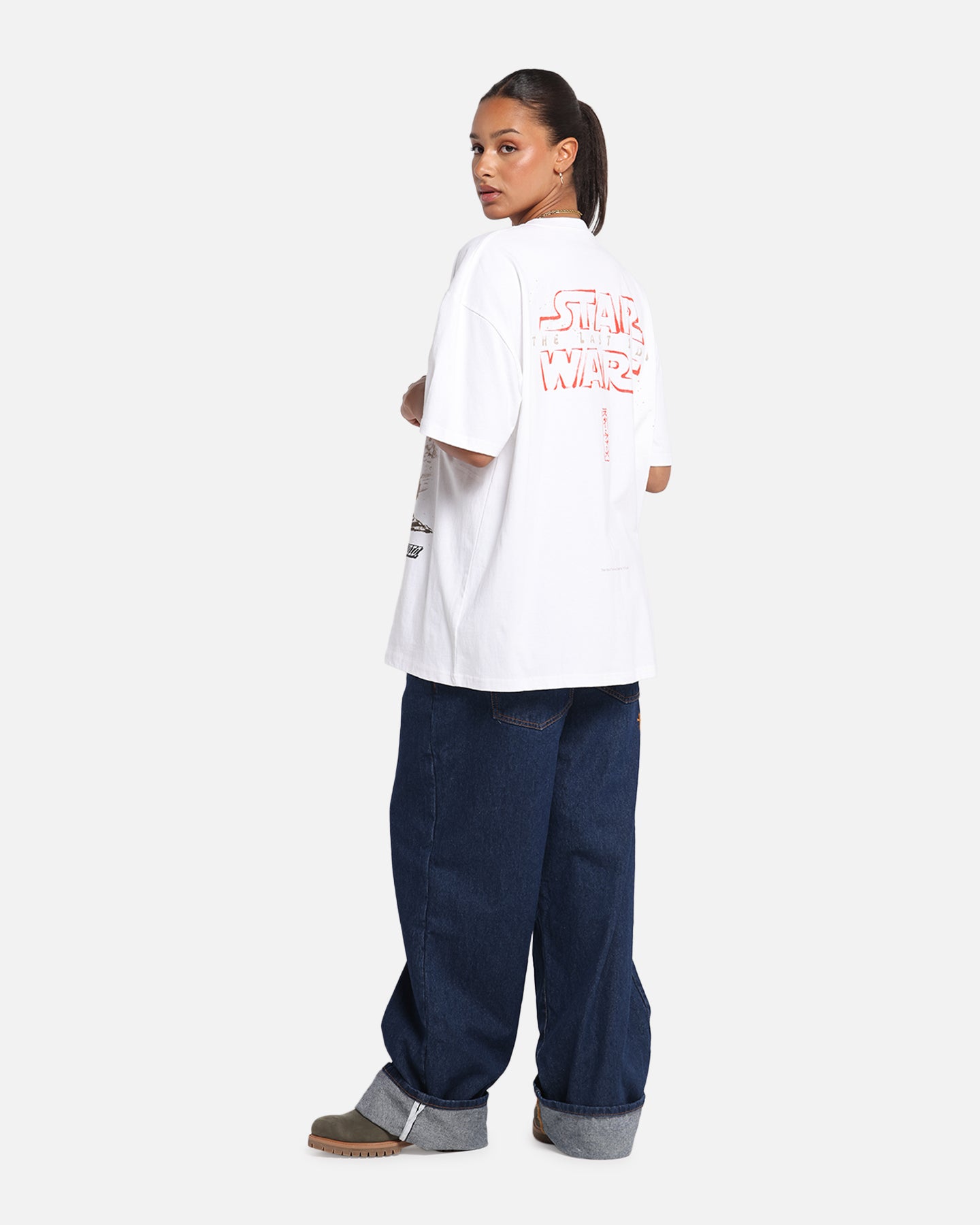Star Wars Vintage T-Shirt - Takumi Last Jedi White - Perfect for Cosplay, Movie Nights & Fan Events