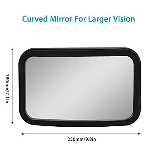 Baby Backseat Mirror - Adjustable Rear View Car Seat Mirror with 360° Rotation & Shatterproof Design - Clear View for Rear-Facing Infants - Safe Driving Essential for Parents