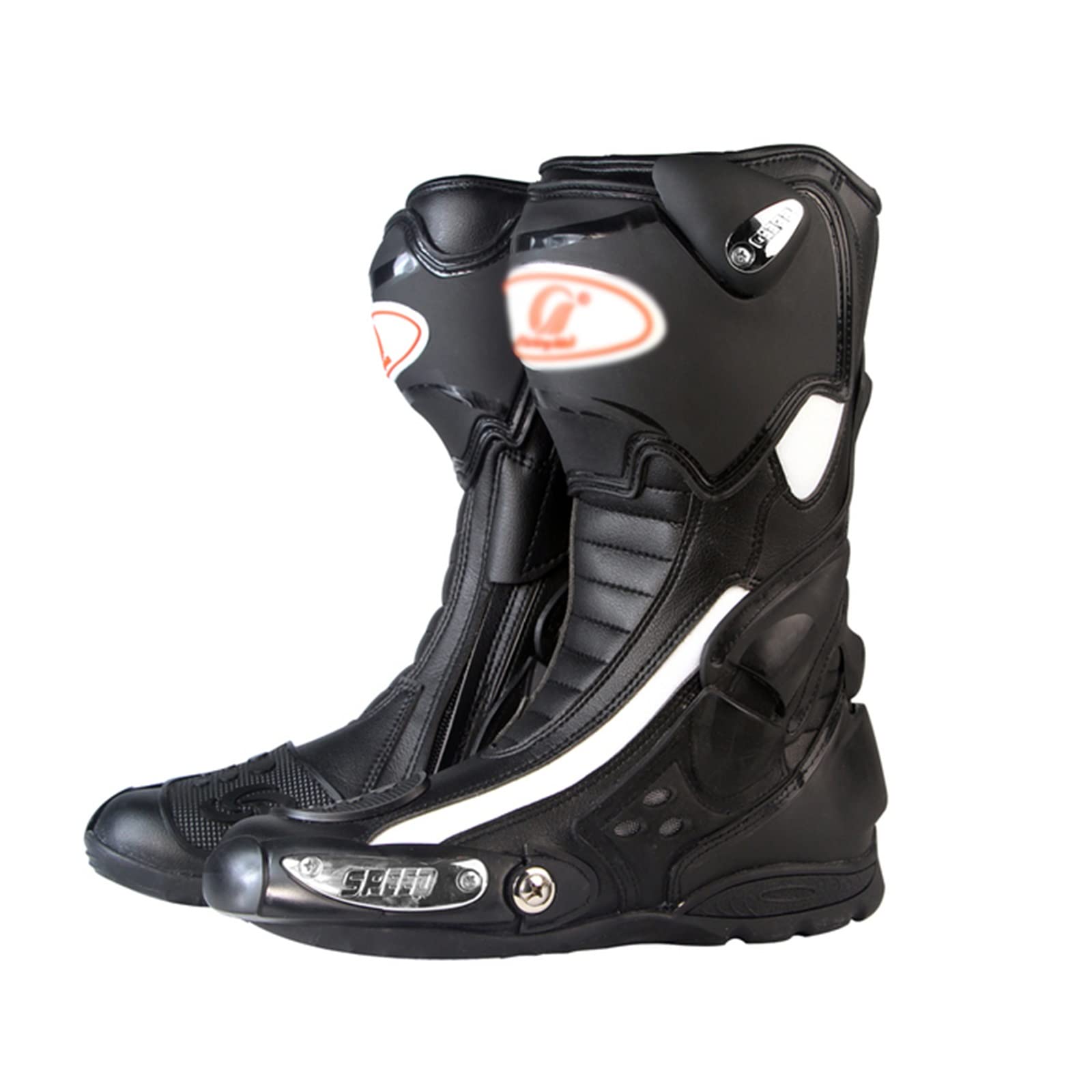 Men's Motorcycle Boots - Waterproof Touring Boots with Anti-Slip Sole & Ankle Protection - Black Size 26.5cm - Perfect for Riding, Birthday Gifts & Halloween Costumes