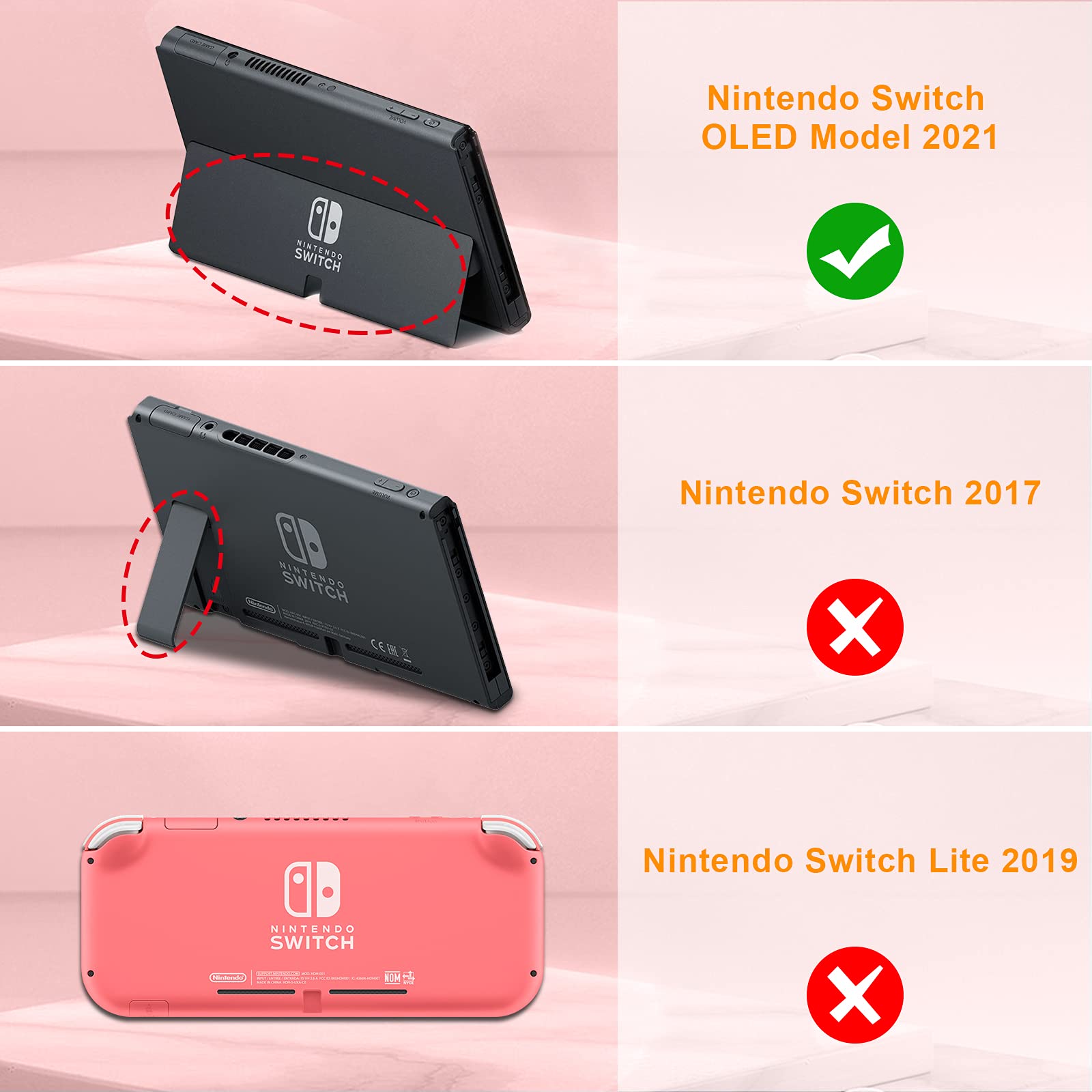 Fintie Flip Case for Nintendo Switch OLED Model 2021 - Slim Protective Soft TPU Shell with Magnetically Detachable Front Cover & Ergonomic Grip | Screen Safe Design | Dreamy Marble | Perfect for Travel, Gaming On-The-Go & Home Entertainment