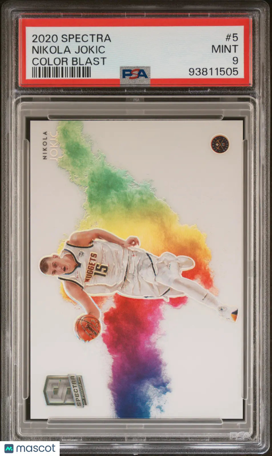 2020 Panini Spectra Basketball Color Blast Nikola Jokic #5 PSA 9 Mint Condition - Rare NBA Trading Card for Collectors & Sports Fans - Perfect for Display, Investment & Memorabilia Collections