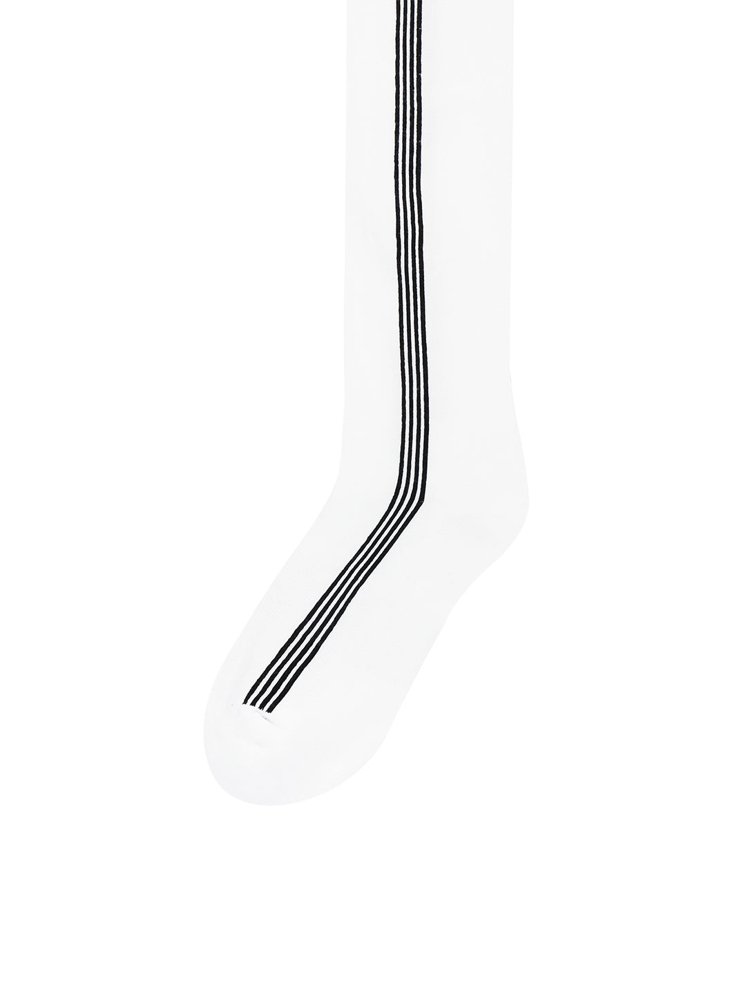 Striped Knee High Socks for Women - Soft Cotton Crew Length Socks with Colorful Stripes (White & Multi) - Perfect for School, Sports, and Fashion Outfits