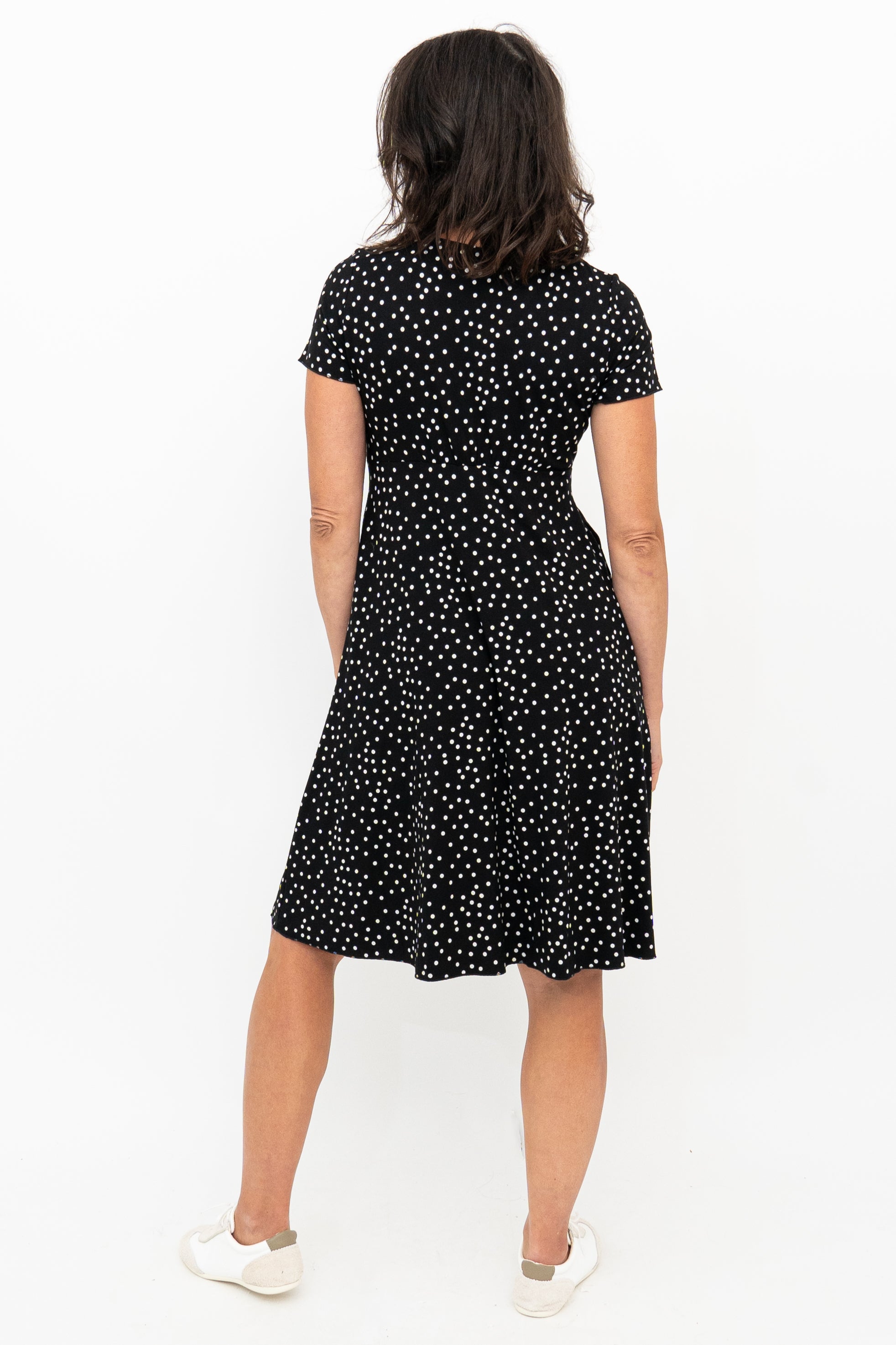 Aurora Polka Dot Bamboo Dress - Women's Flowy Summer Dress for Beach, Vacation & Casual Wear