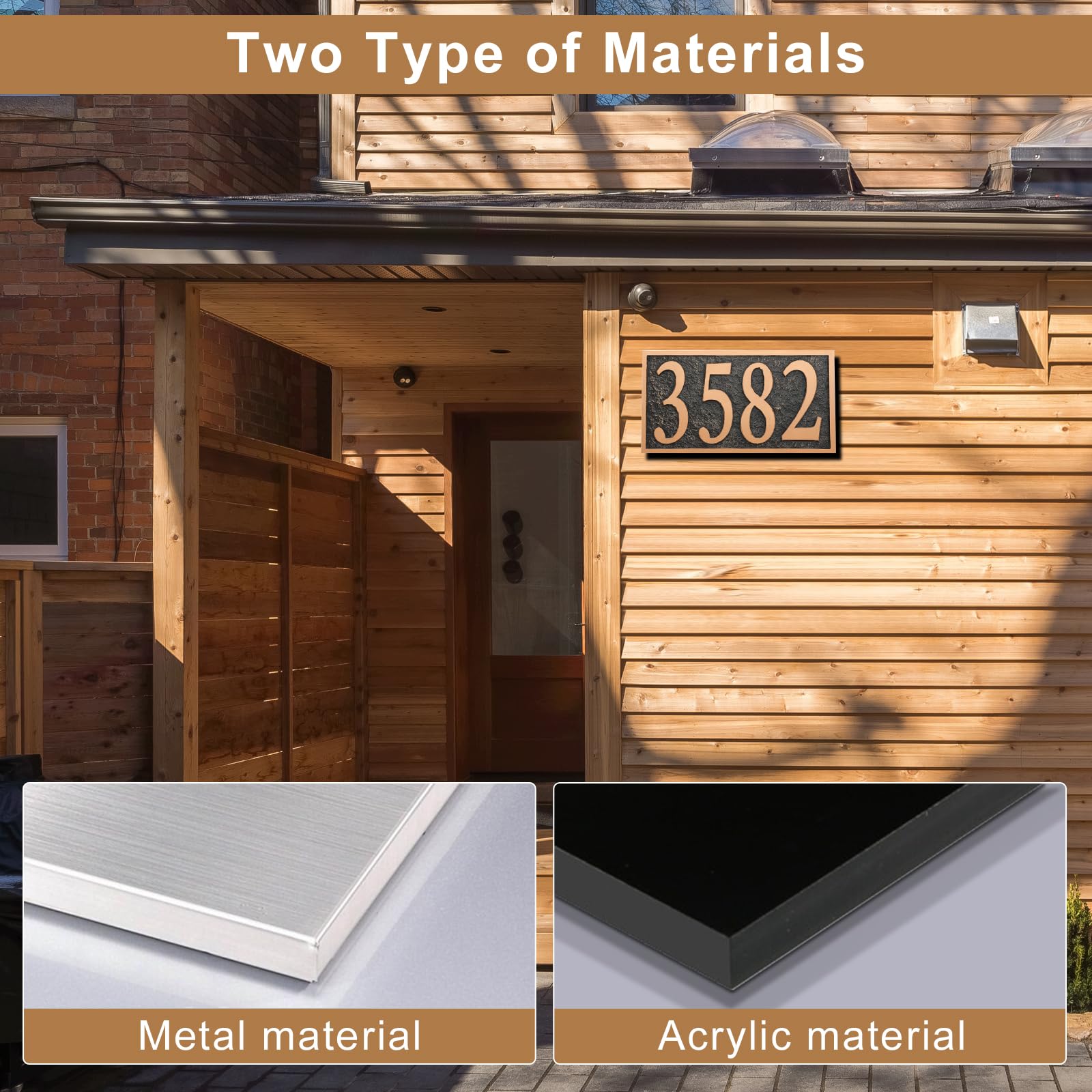 Custom Metal Address Plaque Sign - Personalized House Number Plaque for Home, Store, Yard, Garage & Apartment | Thick Rust-Free & Fade Resistant | High Visibility 911 Emergency Sign | Perfect for Outdoor Entryway, Mailbox & Front Door Decor