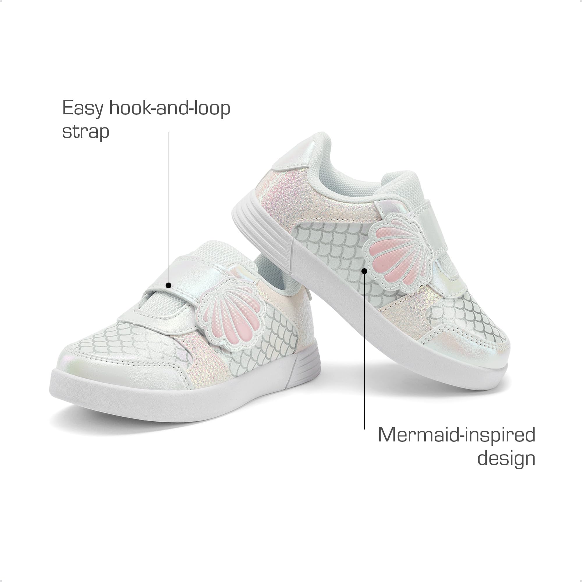 DREAM PAIRS Toddler Girls Sneakers - Sparkly Shiny Lightweight Comfortable Hook and Loop Casual Walking Shoes for Little Kids | Perfect for Playdates, Preschool & Everyday Wear