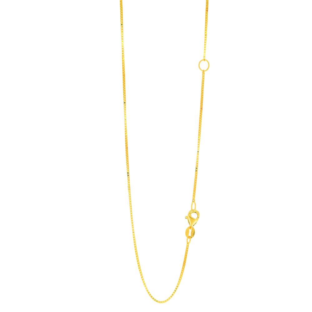14K Gold 0.8mm Adjustable Extendable Chain Necklace - Perfect for Layering, Gift Giving & Everyday Elegance