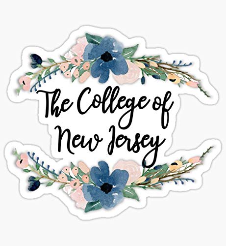 TCNJ Floral Sticker Decal - Waterproof Vinyl for Cars, Trucks, Laptops, Windows & Walls - Perfect for Personalizing Vehicles, Tech Devices & Home Decor