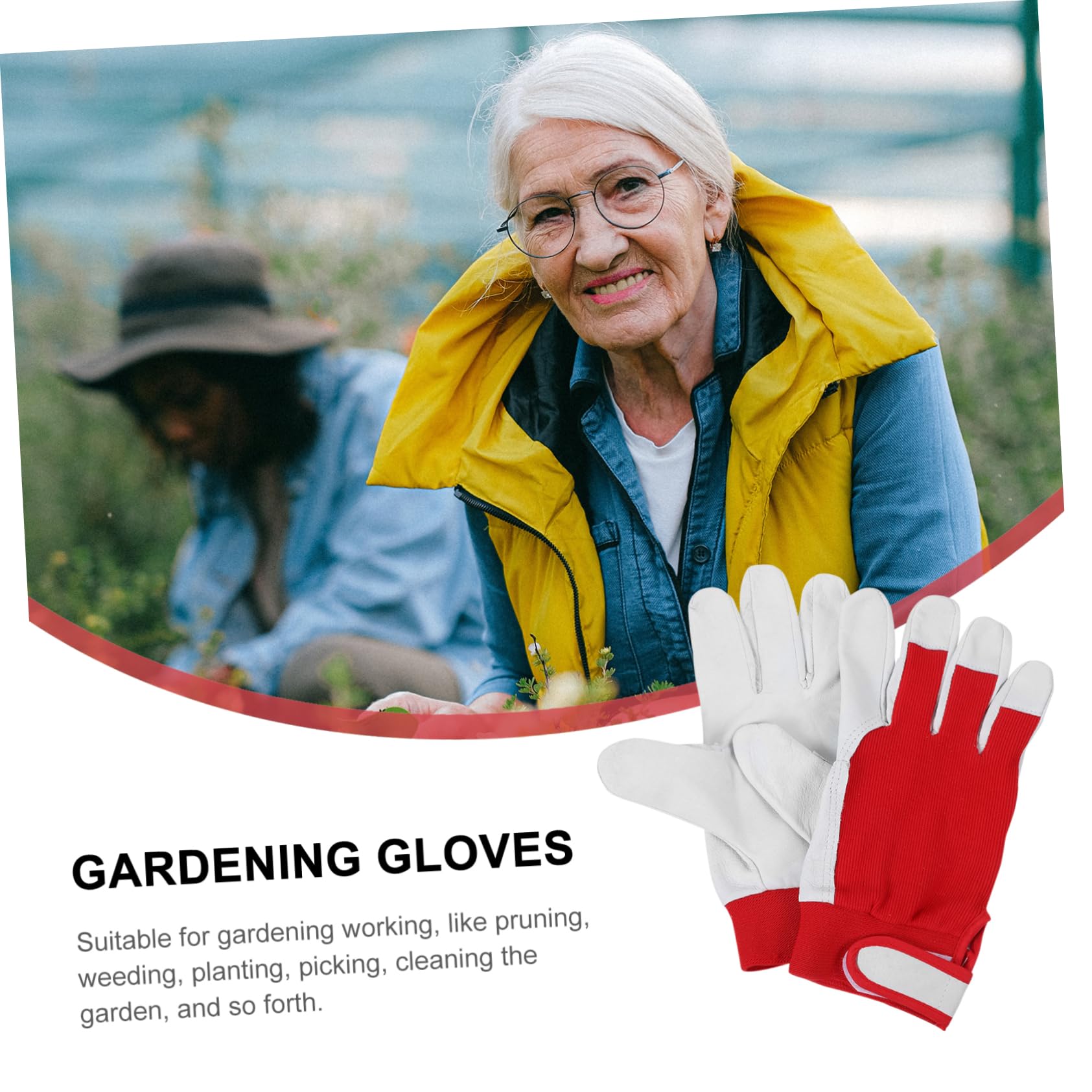 POPETPOP Gardening Gloves for Men & Women - Sticky Band Small Gardening Tools - Durable & Comfortable for Planting, Weeding & Outdoor Work