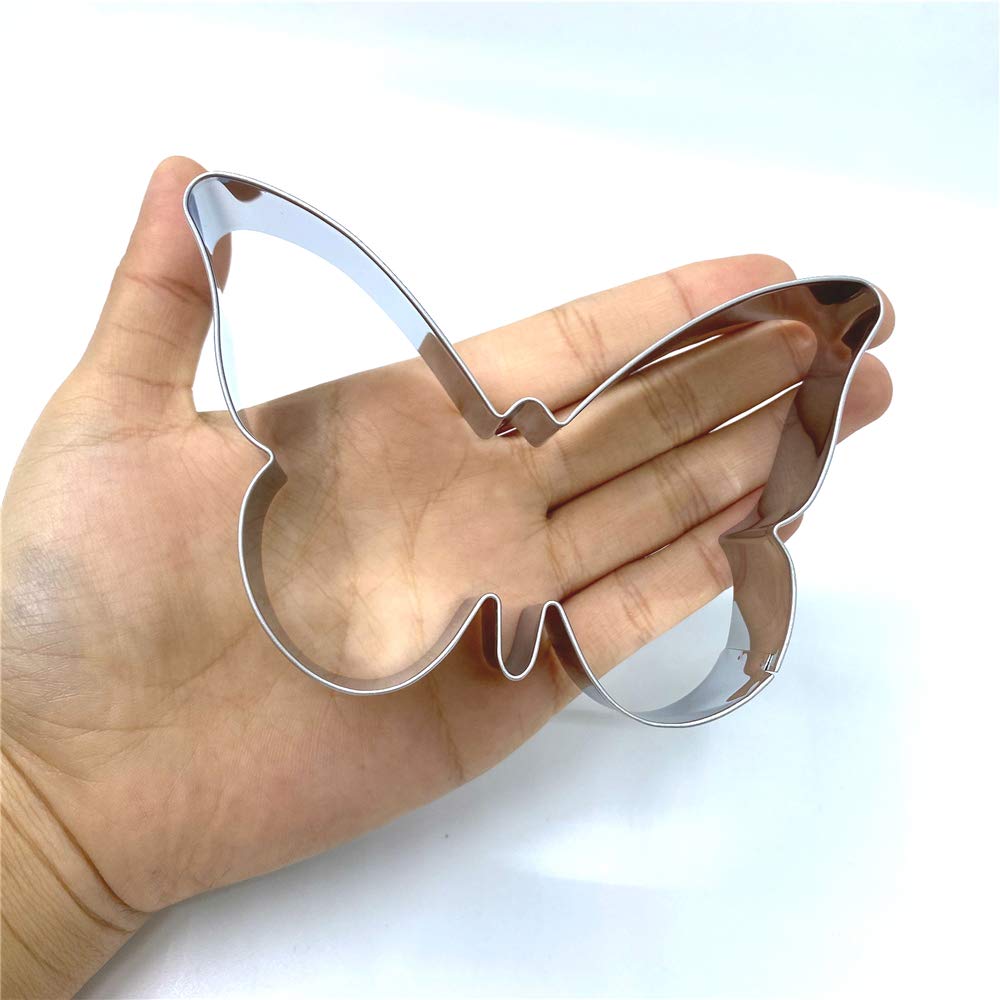 LILIAO Spring Butterfly Cookie Cutter Set - 4.5 x 3 Inch Stainless Steel Baking Tools for Cookies, Pastries, Fondant - Perfect for Easter, Birthday Parties & DIY Decorations