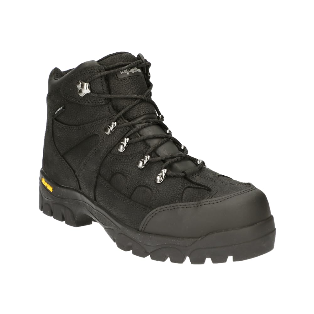 RefrigiWear Men's EnduraMax Insulated Waterproof Leather Work Boots - Warm Winter Safety Footwear for Construction, Hunting & Outdoor Work