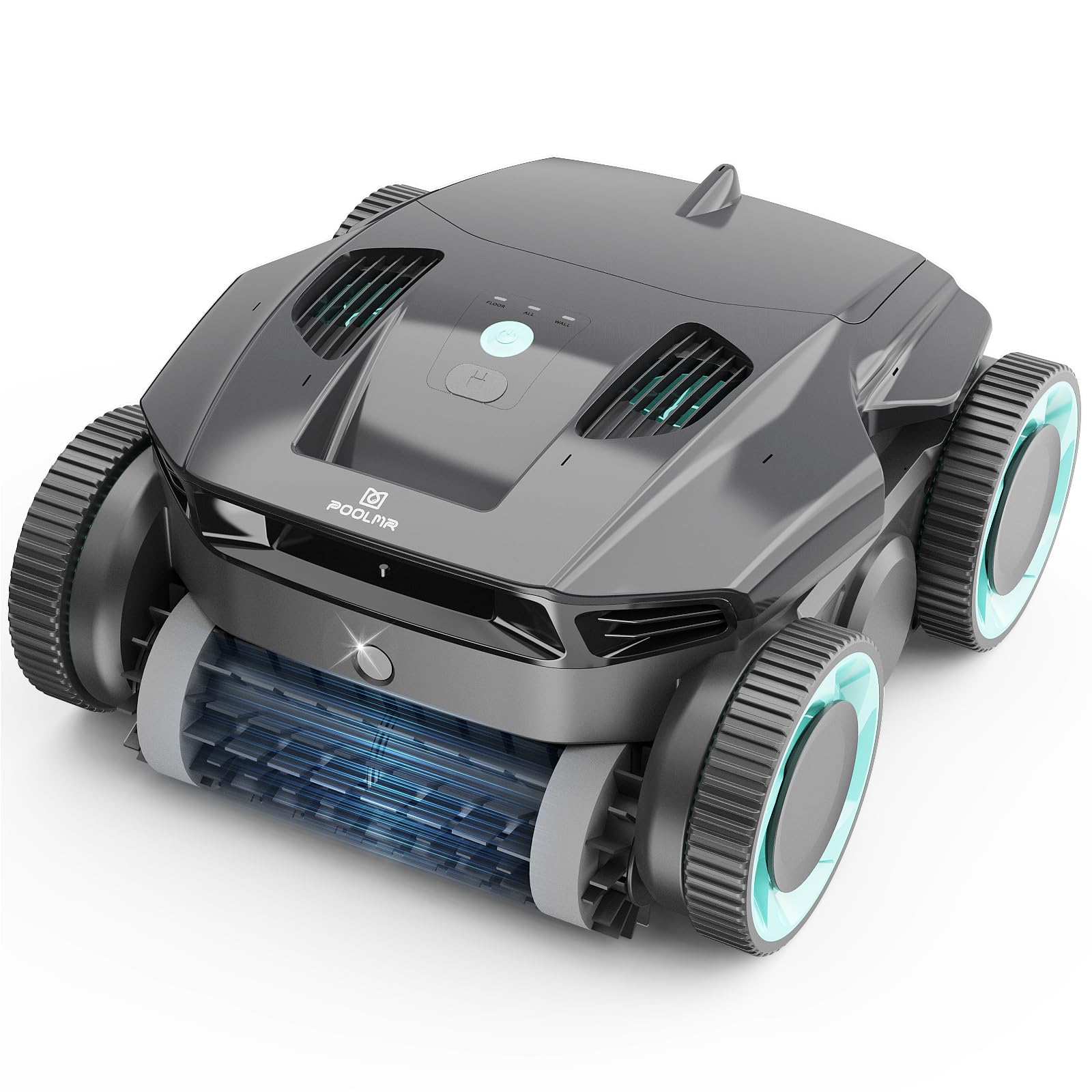 **Automatic Cordless Robotic Pool Cleaner - Powerful Quad-Motor Suction, 120 Mins Runtime, Wall Climbing & Self-Parking - Ideal for In-Ground Pools Up to 1500 sq. ft (Black) - Perfect for Effortless Pool Cleaning & Maintenance**