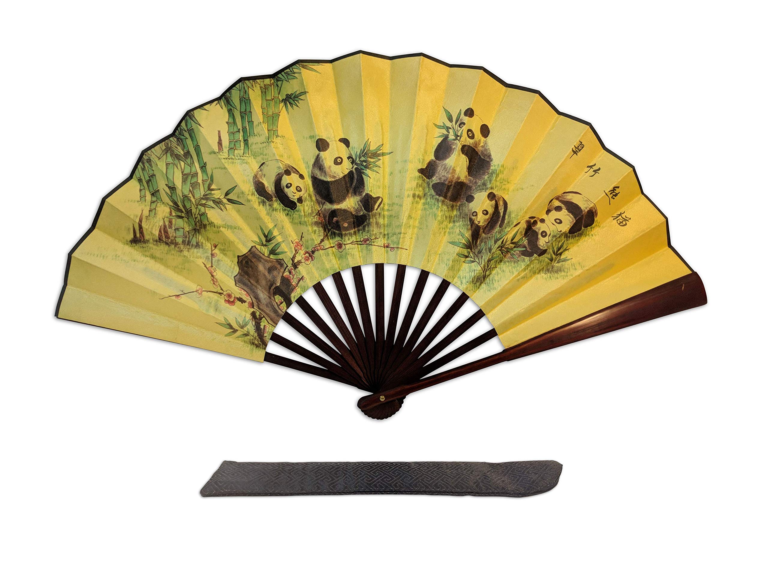 Premium Chinese Panda Folding Hand Fan - Large High-Quality Handheld Fan for Men & Women - Perfect for Travel, Weddings, and Summer Cooling