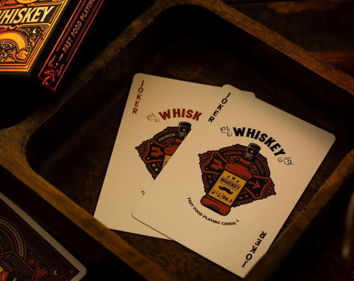 Premium Whiskey Themed Playing Cards - 52 Poker Deck for Bourbon & Scotch Lovers - Perfect for Game Nights, Gifts & Bar Decor
