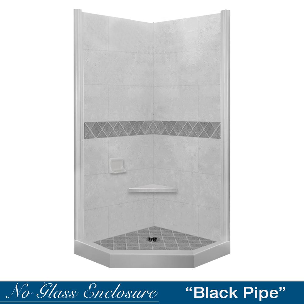 Neo Angle Portland Cement Sistine Stone & Diamond Stone Accent - DIY Shower Remodel Kit for Bathroom Renovation | Waterproof & Durable Shower Tile Solution