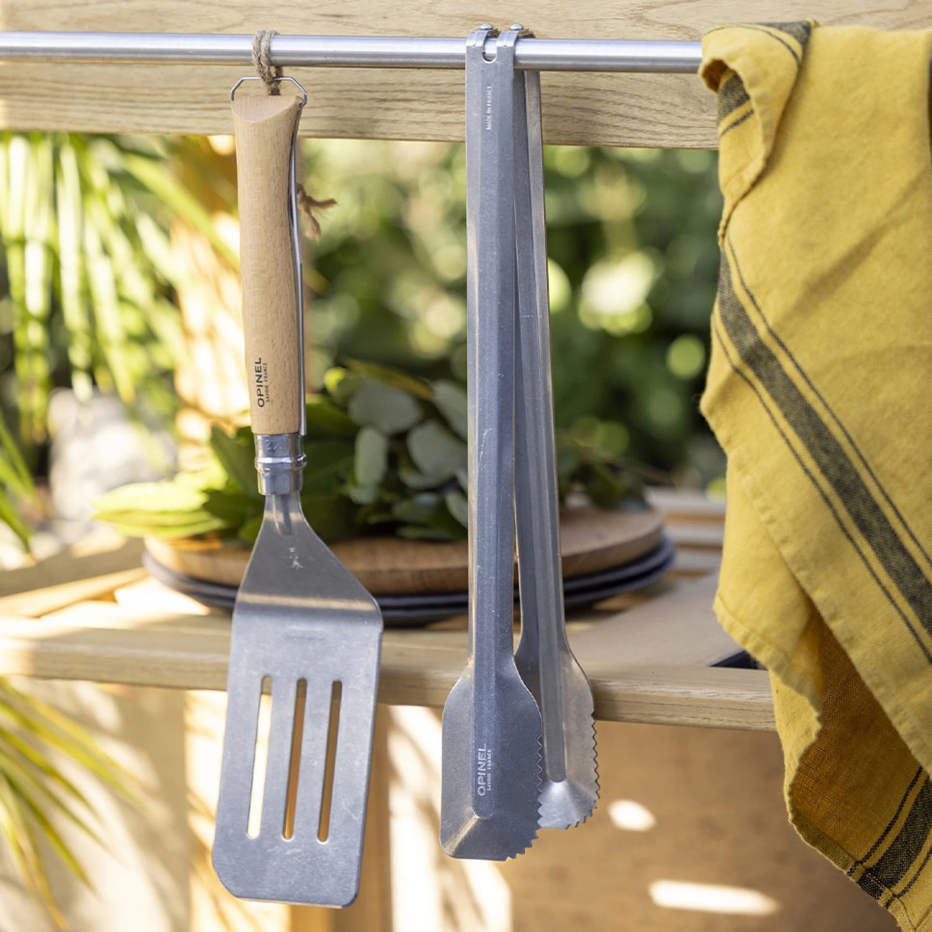 Premium Opinel Barbecue Set - High-Quality Stainless Steel Knives & Tools for Outdoor Grilling - Perfect for Camping, Picnics, and Backyard BBQs