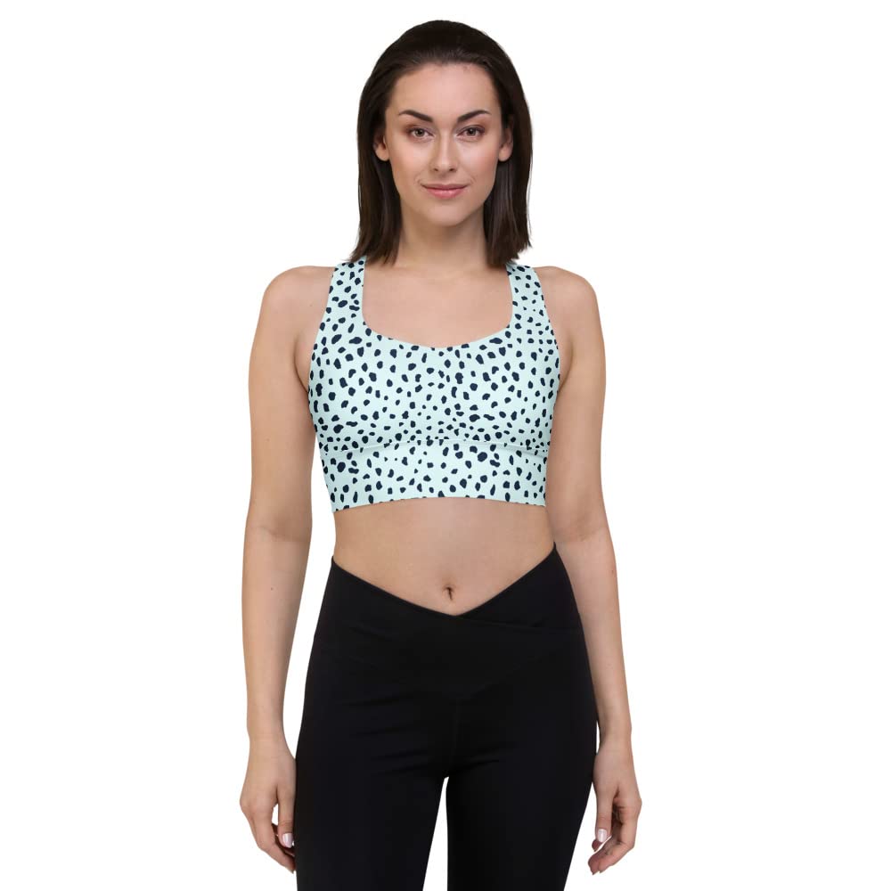 High-Quality Blue Sports Bra for Women - Breathable & Supportive Workout Top - Perfect for Running, Yoga & Gym Fitness Activities
