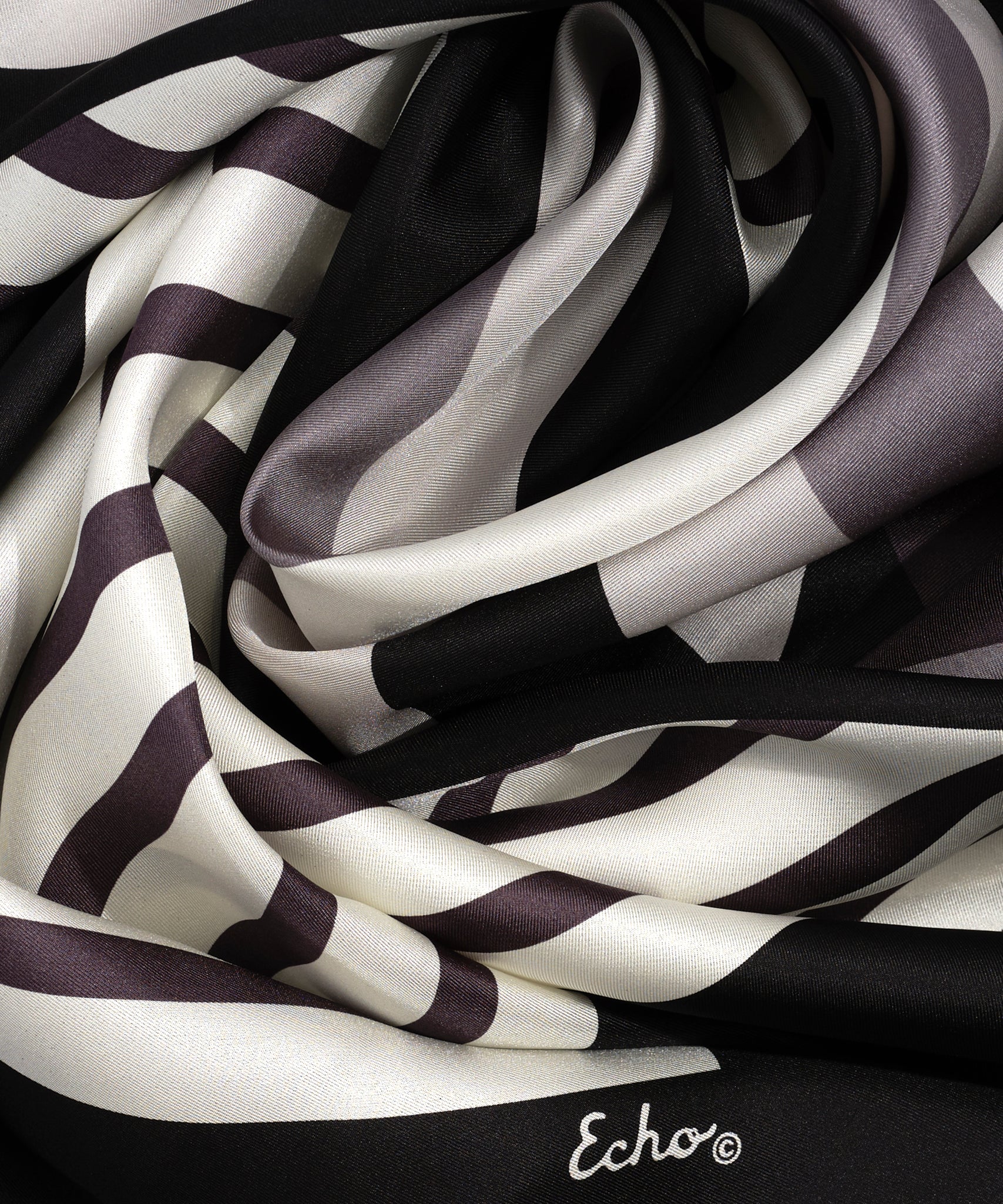 Super Stripe 35 Silk Square Scarf - Elegant Fashion Accessory for Women, Perfect for Office, Parties & Special Occasions