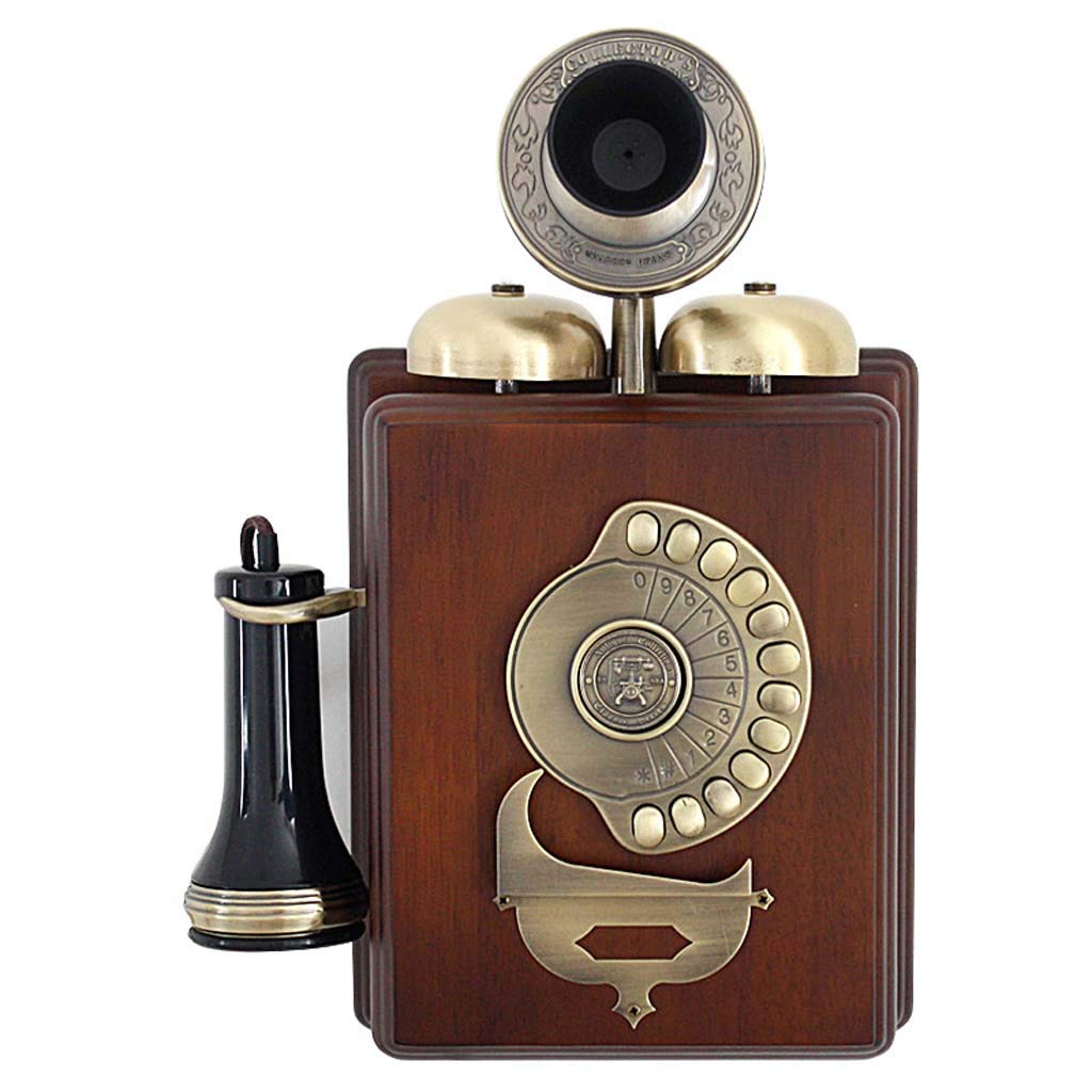 Vintage Retro Antique Corded Telephone - Classic Rotary Dial Landline Phone for Home & Office - 37cm x 25cm x 12cm - Perfect for Vintage Decor, Film Props, and Nostalgic Gift Giving