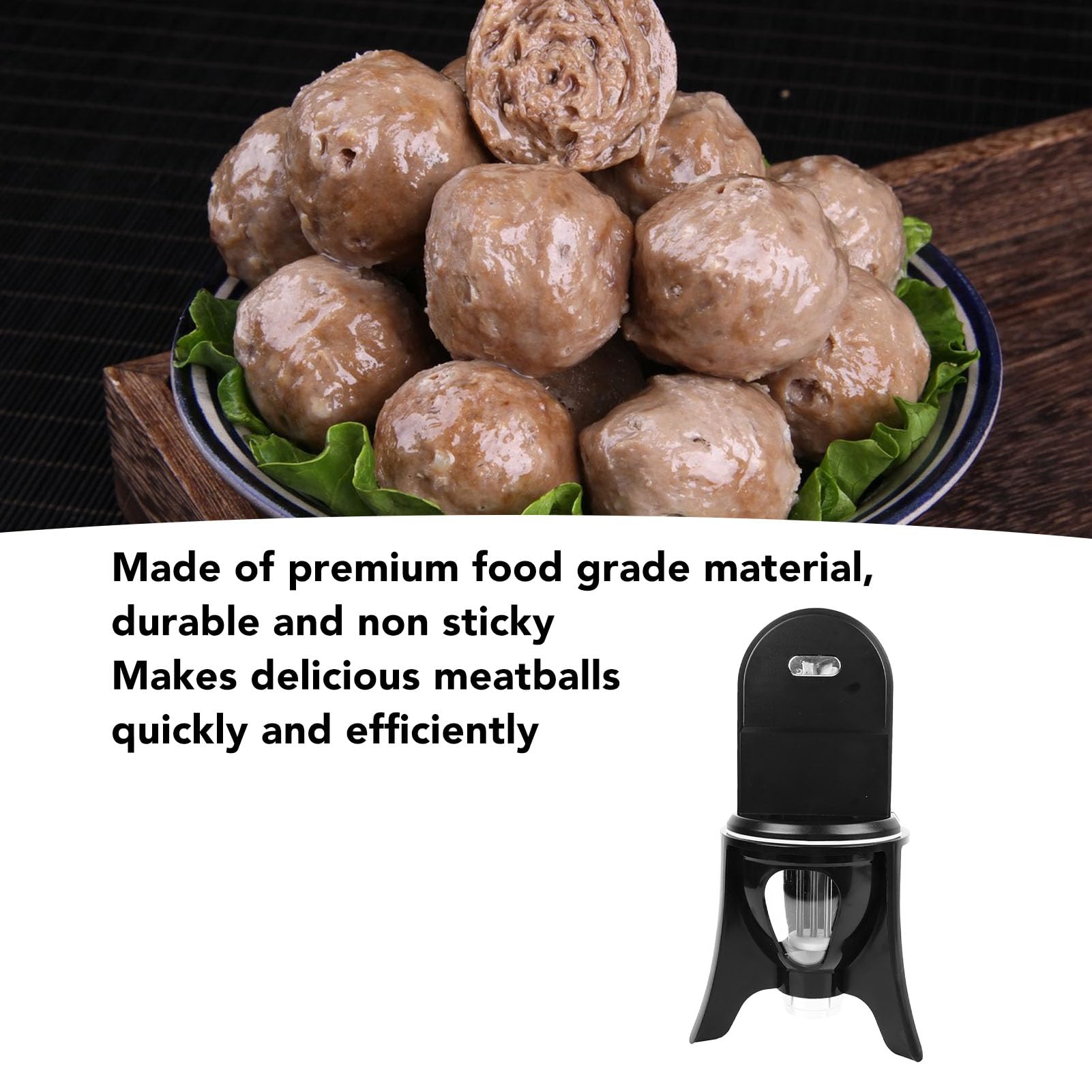 Automatic Meatball Maker Machine - Commercial Dumpling & Tangyuan Maker with US Plug for Restaurants, Catering & Home Cooking