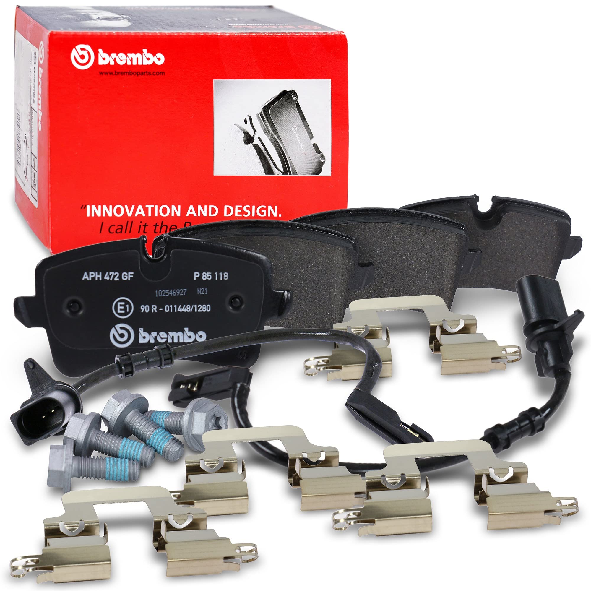 Brembo P85118 Rear Brake Pad Set - High Performance Brake Pads for Cars, Trucks & SUVs | Perfect for Daily Driving, Racing & Heavy-Duty Use