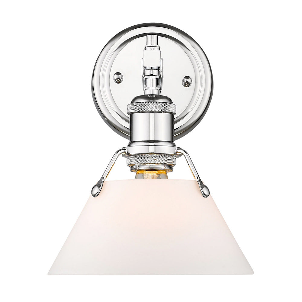 Orwell 1 Light Wall Sconce in Chrome - Modern Chrome Finish Wall Light for Bedroom, Living Room, Hallway & Entryway Lighting