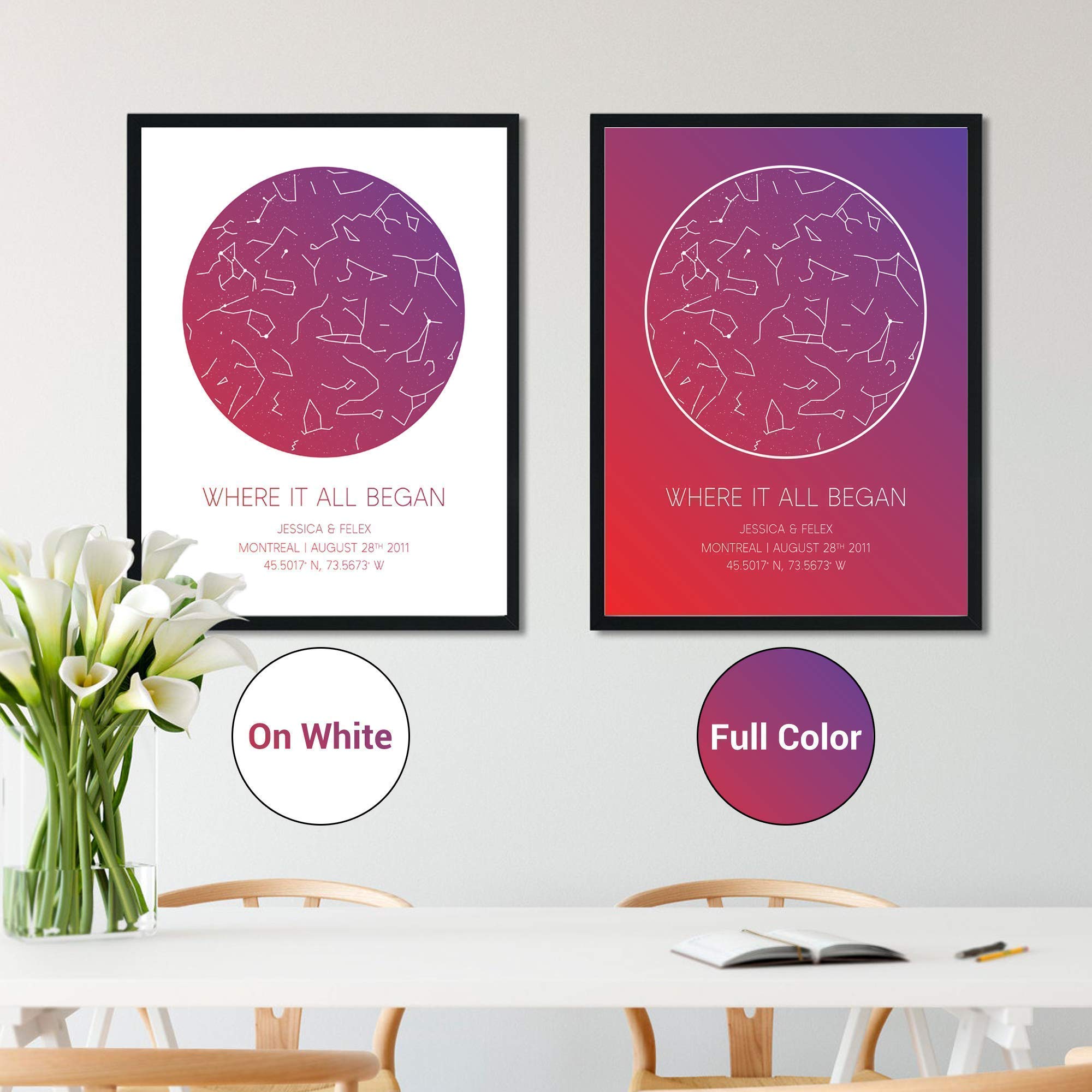 Custom Night Sky Map Poster - Best Sister Gift for Birthdays & Thank You