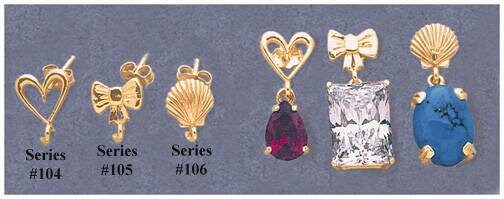 Sterling Silver or 14K Gold Dangle Earrings with Open Loop Ring Setting - 2 Piece Set - Handmade in USA - Perfect for Weddings, Parties & Everyday Wear