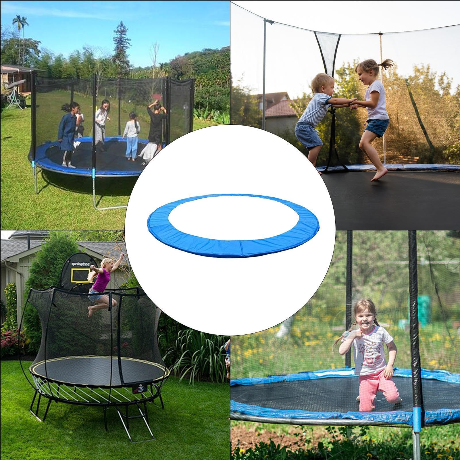 Replacement Trampoline Safety Pad Mat - Durable PVC Waterproof Spring Padding for 8ft & 10ft Trampolines | Outdoor Play Equipment Protection for Kids & Family Backyard Fun