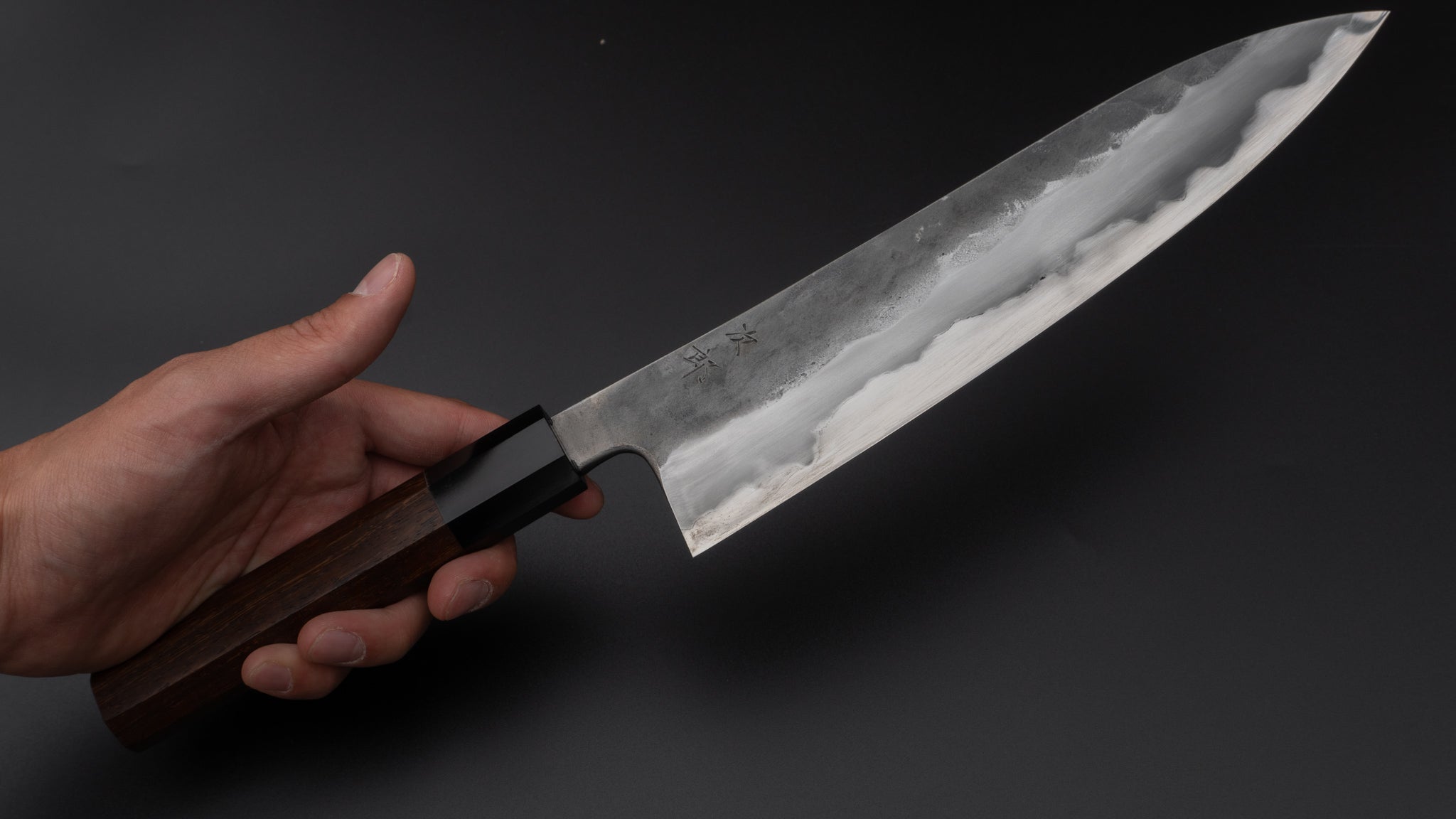 Premium Jiro Tsuchime Handcrafted Gyuto Japanese Chef Knife 240mm with Tagayasan Wood Handle - Perfect for Sushi, Meat Slicing & Professional Kitchen Use