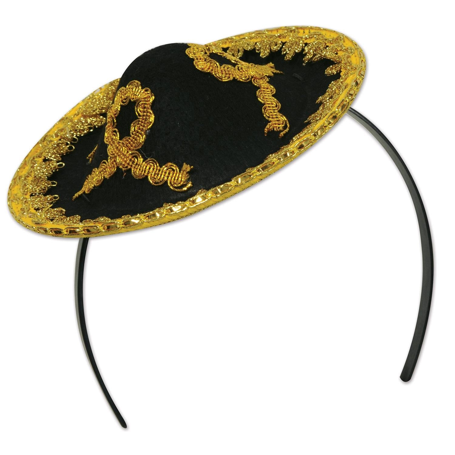 12 Pack Beistle Fiesta Sombrero Headbands - Colorful Mexican Party Hats for Cinco de Mayo, Birthday Celebrations & Themed Events