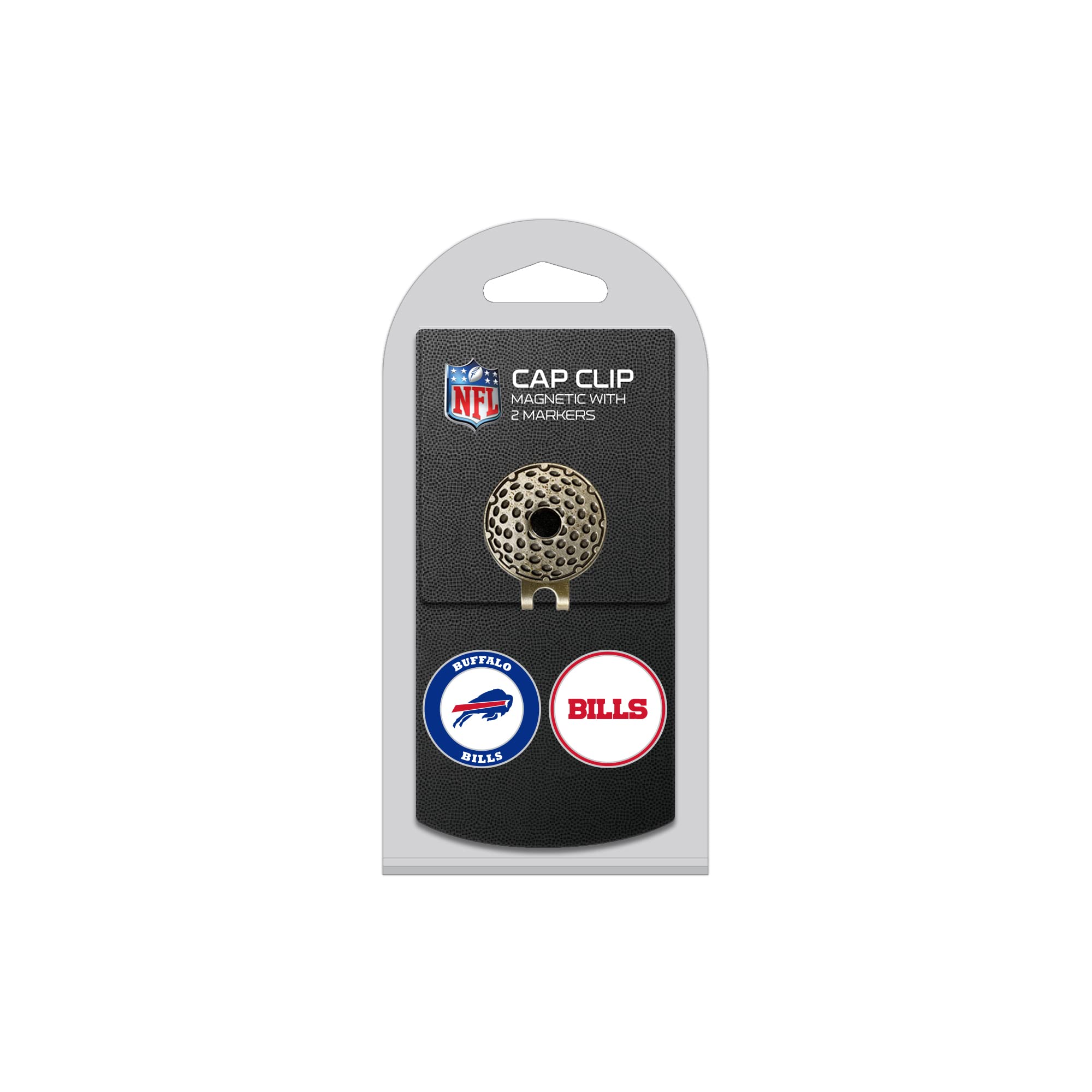 Team Golf NFL Golf Cap Clip with 2 Removable Double-Sided Enamel Magnetic Ball Markers - Easy Hat Attachment for Golfers | Perfect for Golf Course, Training & Fan Support