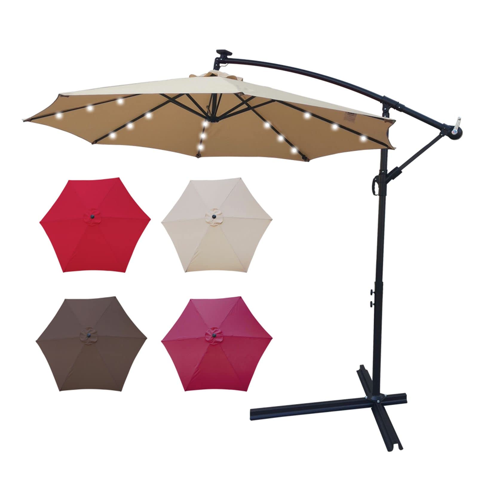 Solar Powered Patio Umbrella Lights - Waterproof & Windproof Outdoor Umbrella Lighting for Deck, Garden, and Backyard - Perfect for Evening Gatherings, BBQs, and Outdoor Dining