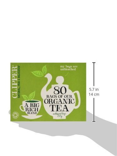 Organic Everyday Tea Bags (80 Count, Pack of 2) - Clipper Tea for Daily Wellness & Relaxation - Perfect for Home, Office & Travel Use