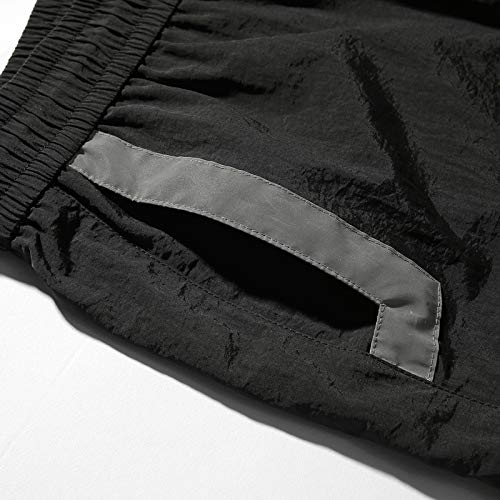 MOKEWEN Men's Techwear Jogger Cargo Shorts with Drawstring Waist & Multiple Pockets - Breathable Streetwear for Gym, Hiking & Casual Wear